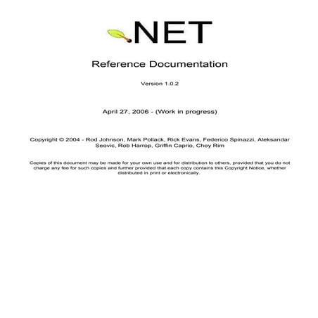 Spring Net Reference[1]