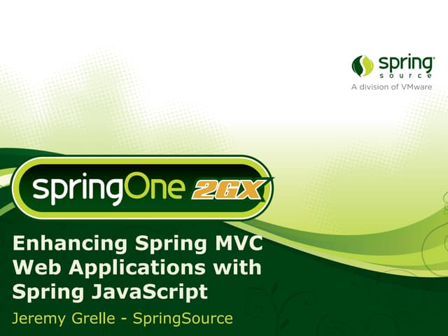 Enhancing Spring MVC Web Applications Progressively with Spring JavaScript