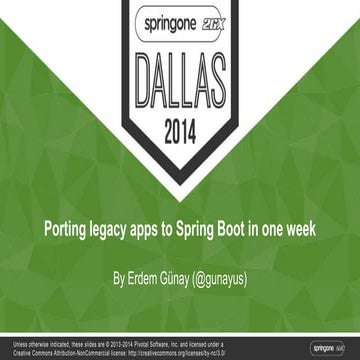 Spring one2gx 2014 erdemgunay