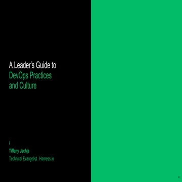A Leader’s Guide to DevOps Practices and Culture