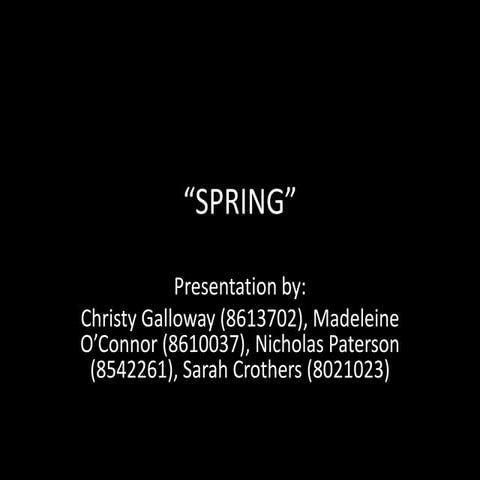 Spring practice presentation