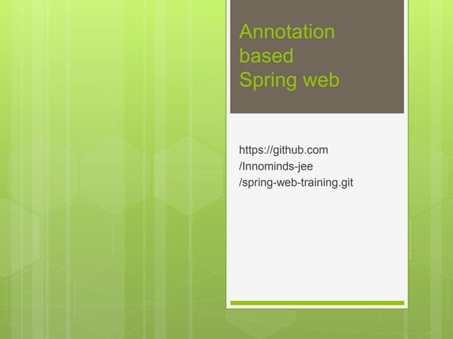 Spring WebApplication development