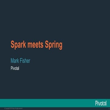 Spark meets Spring