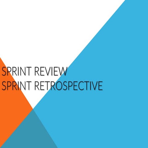 Sprint review and retrospective