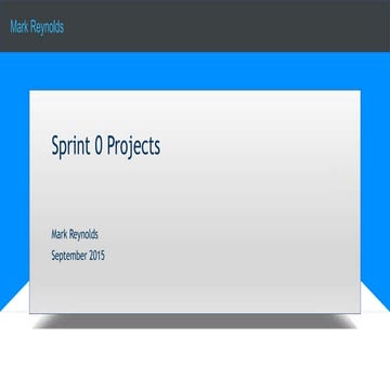 Sprint 0 projects