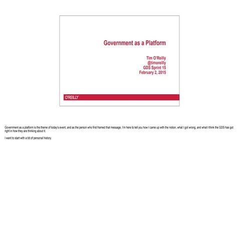 Government as a Platform: What We've Learned Since 2008 (pdf with notes)