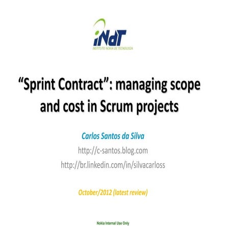 Sprint Contract