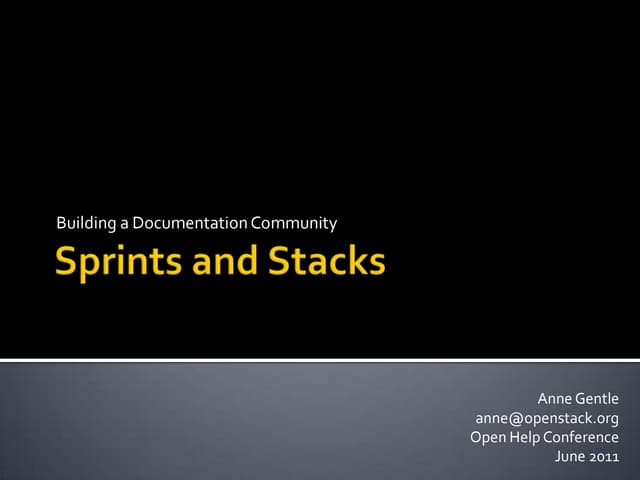 Sprints and Stacks