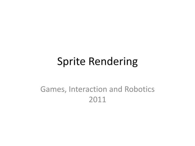 Sprite Rendering