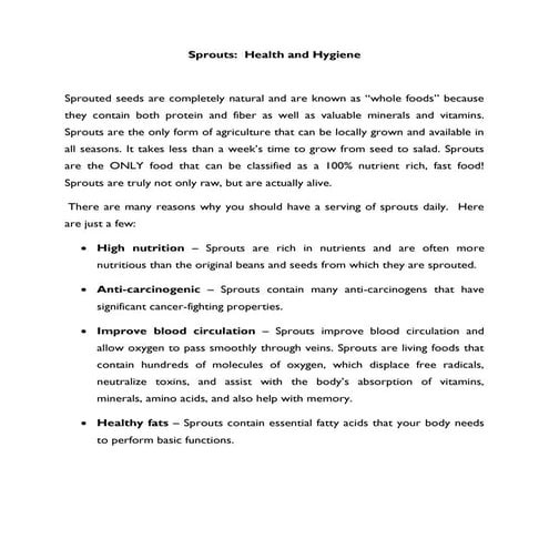 Sprouts | PDF