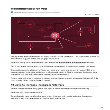 INSTAGRAM GROWTH TIPS