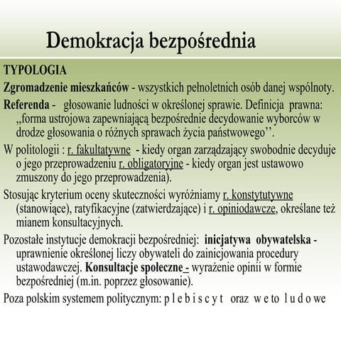 Sprp demokracja bezpośrednia | PPT
