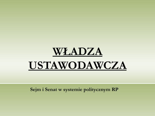 Sp rp   władza ustawodawcza