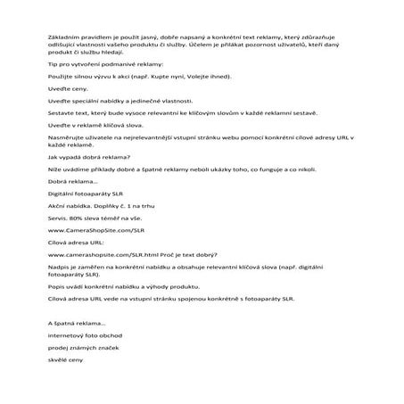 Správné reklamní texty | DOCX