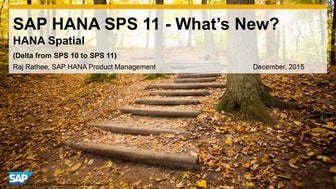 What's new for Spatial in SAP HANA SPS 11