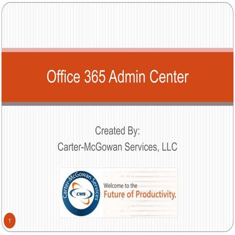 Sps2015 intro to office 365 admin   nikkia carter