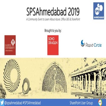 SharePoint Saturday Ahmedabad Keynote