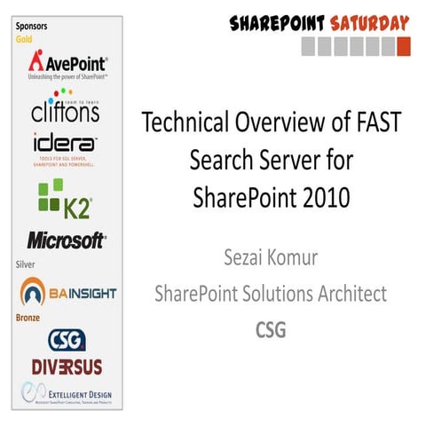 Technical Overview of FAST Search Server 2010 for SharePoint - SharePoint Sat...