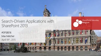 Search-Driven Applications with SharePoint 2013 (#SBSBE16)