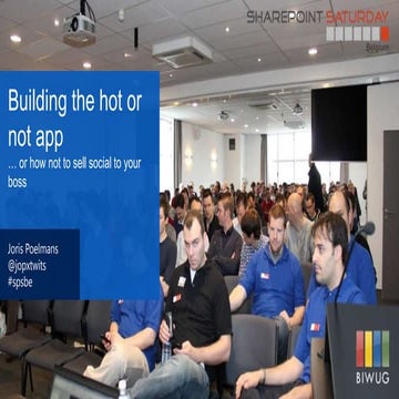 Building the SharePoint hot or not app ... or how not sell social to your boss