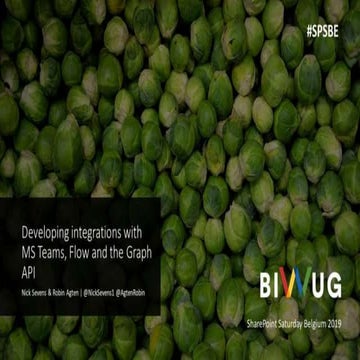 Developing intergrations with MS Teams, Flow and the Graph API