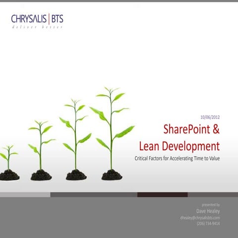 SharePoint and Lean Development: Critical Factors for Accelerating Time to Va...