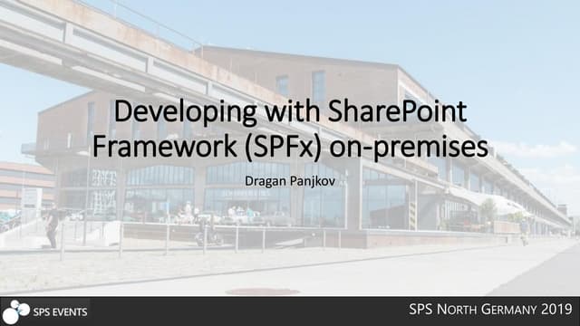 Developing with SharePoint Framework (SPFx) on-premises