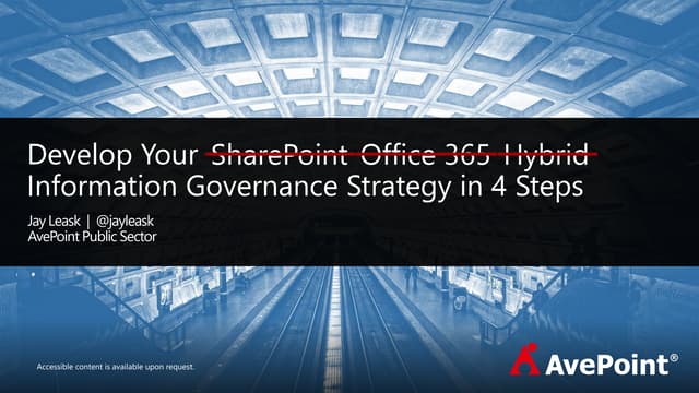 Develop your Information Governance Strategy in Four Steps