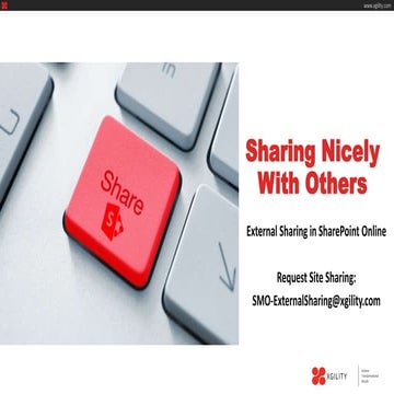 Sharing Nicely with Others - External Sharing in SharePoint Online