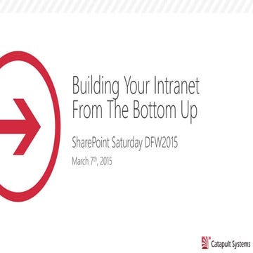 SPSDFW Bottom Up SharePoint Design