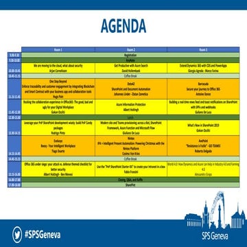 SPS Geneva - Agenda