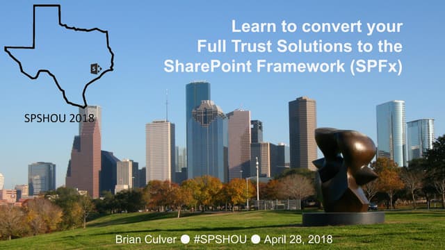 Convert your Full Trust Solutions to the SharePoint Framework (SPFx)