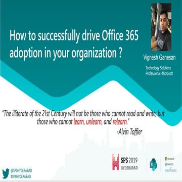 How to succesfully drive Office 365 adpotion in your organization ?
