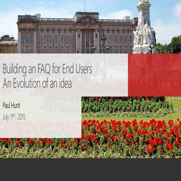 #SPSLondon - Session 1 - Building an faq for end users