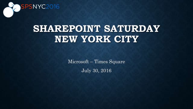 SPSNYC 2016 Event Slides [Opening /...