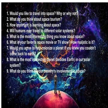 Topic: Space-Speaking Questions for Warm-ups