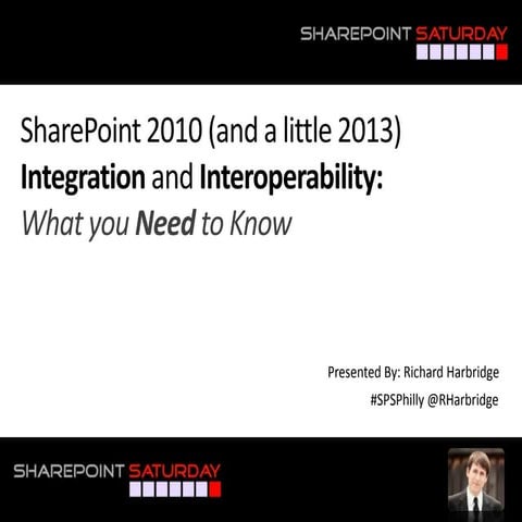 SharePoint Integration and Interoperability - SharePoint Saturday Philly