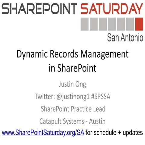 Dynamic Records Management in SharePoint