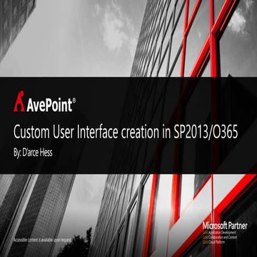 Custom User Interface Creation with Content Types in Sharepoint 2013/O365