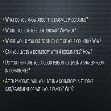 Topic: Studying Abroad-Speaking Questions for Warm-ups