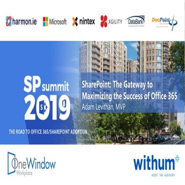 SP Summit - SharePoint as the Gateway to Microsoft 365