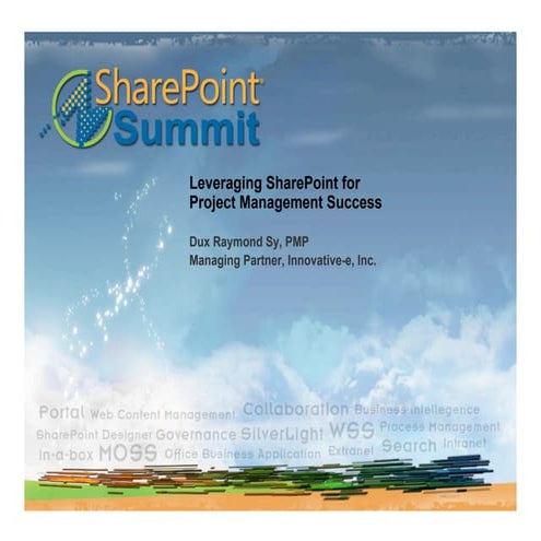 SP Summit 2009: Leveraging SP for PM PPT