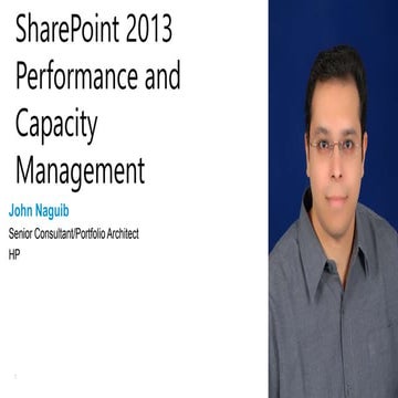 SharePoint 2013 Performance and Capacity Management 