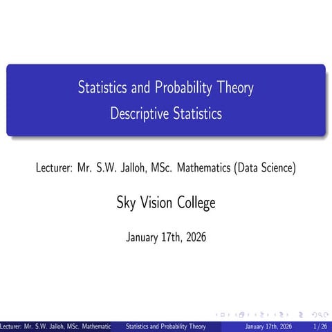 Comprehensive Introduction to Descriptive Statistics and Data ...