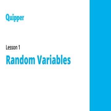 Random Variables G11