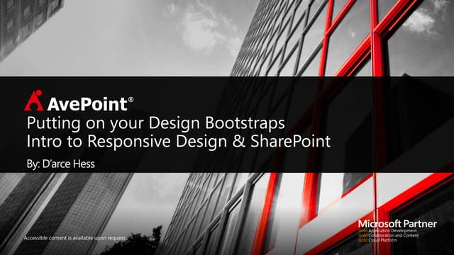 Putting on your Design Bootstraps, Intro to Responsive Design in SharePoint