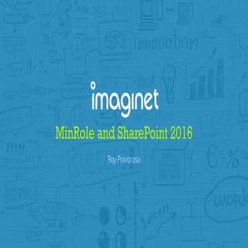 MinRole and SharePoint 2016