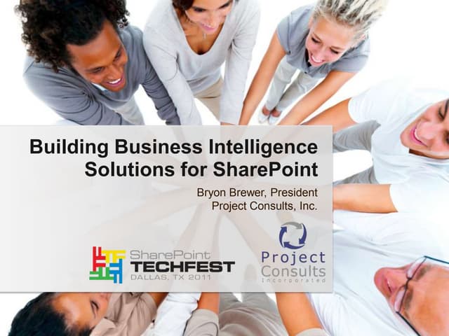  Building Business Intelligence Solutions for SharePoint