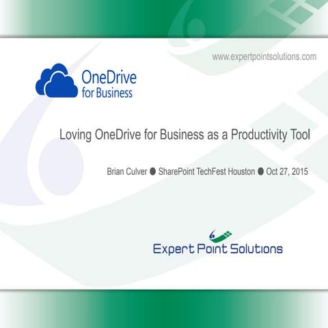 Loving OneDrive for Business as a Productivity Tool