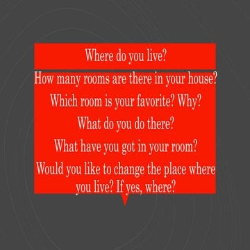 Topic: The Place Where You Live-Speaking Questions for Warm-ups